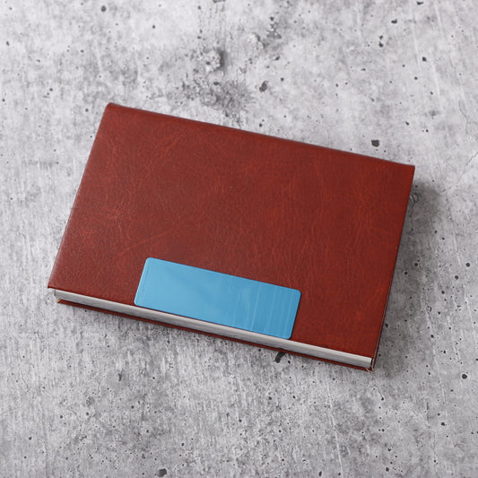 Brown Leather Sleek Card Holder