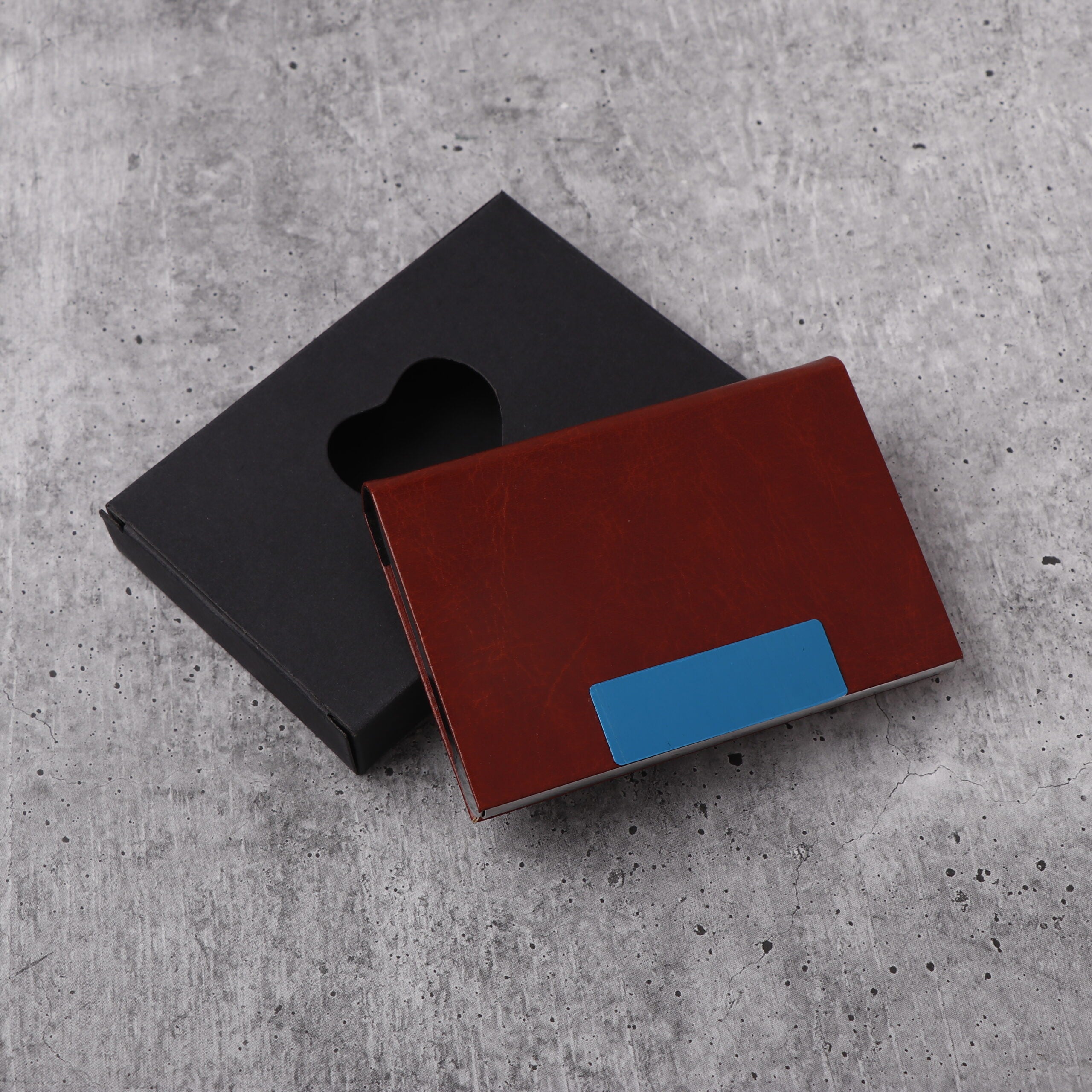 Brown Leather Sleek Card Holder