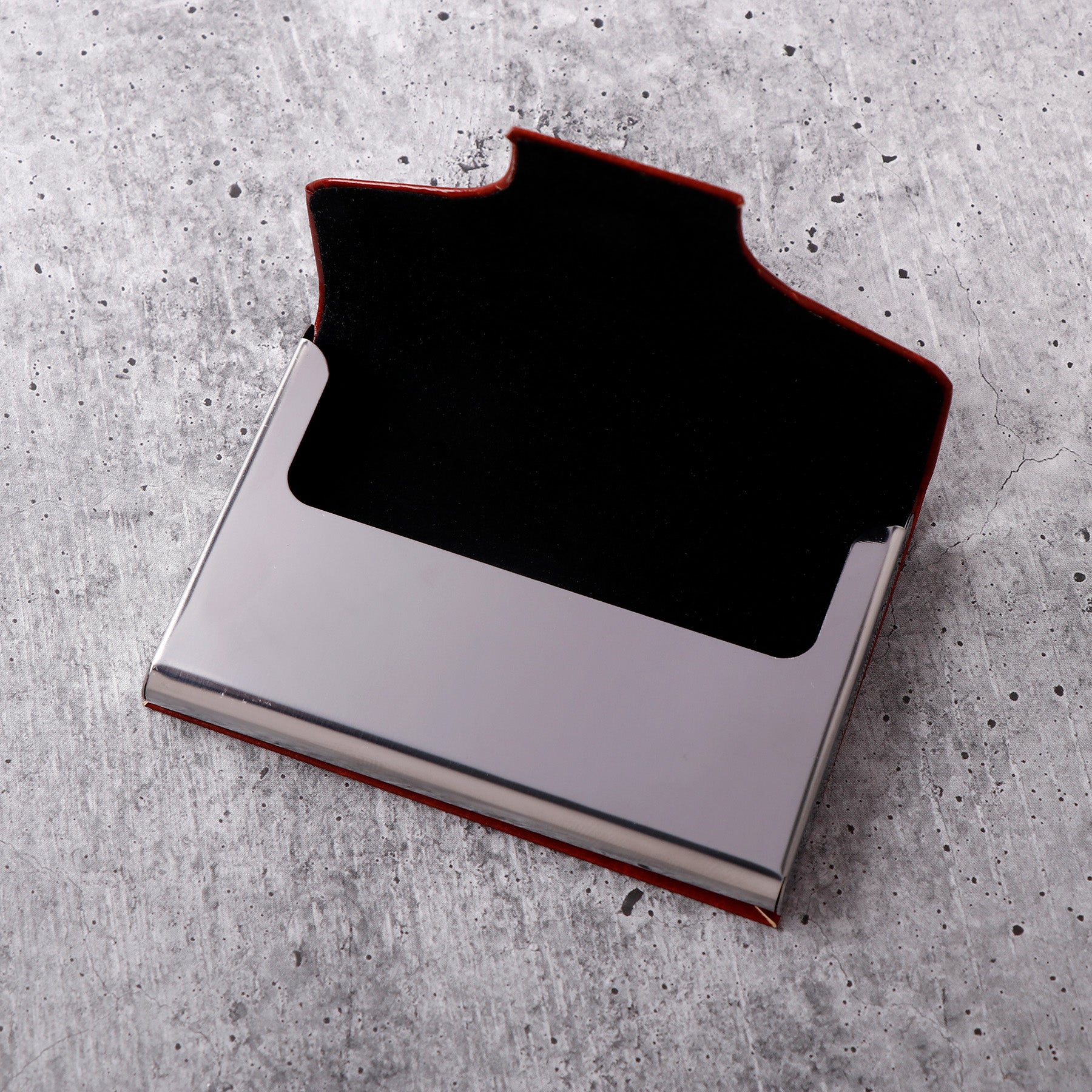Woody Brown Sleek Card Holder