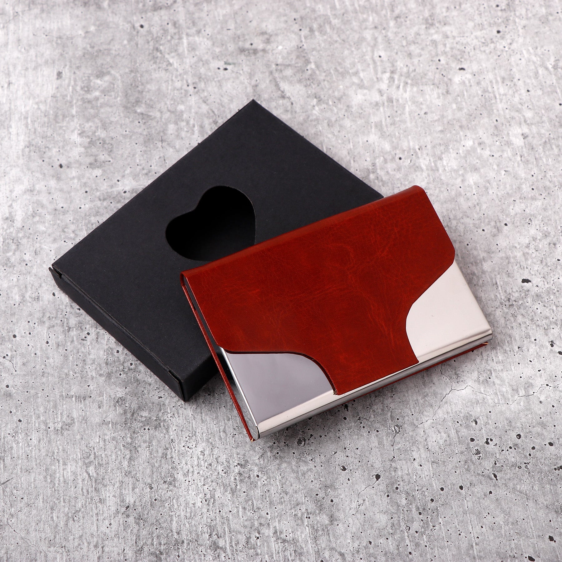 Woody Brown Sleek Card Holder