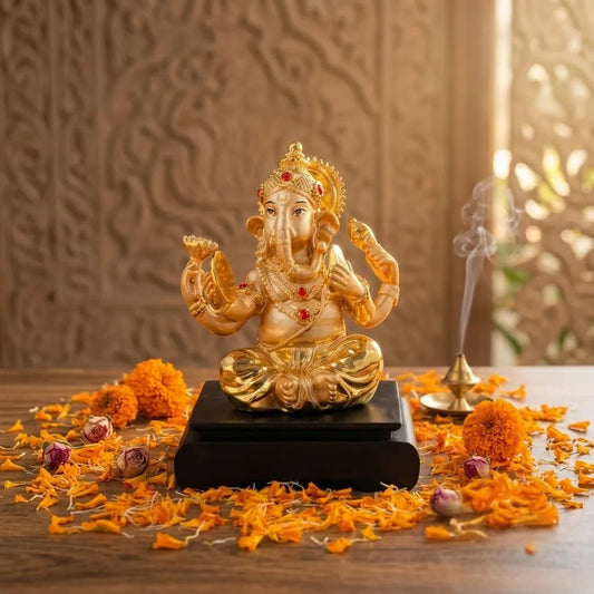 Golden Glory Shree Ganesha Idol