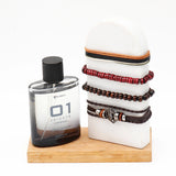 Archies 01 Black Diamond Perfume & Leaf Charm Bracelet Set