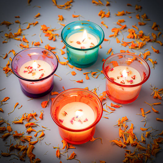 Scented Wax Candle Set of 4