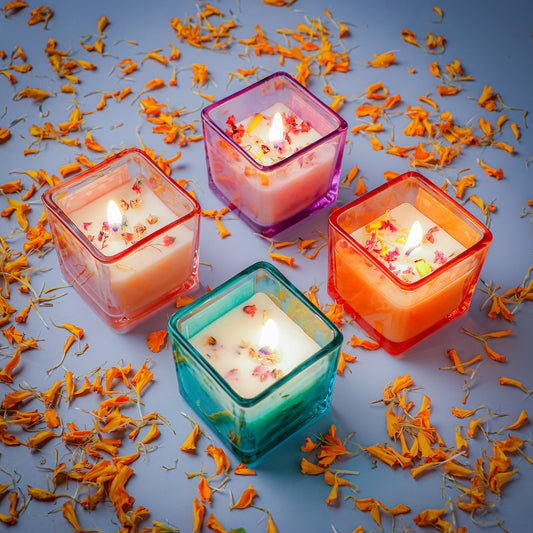 Wax Scented Candle Set of 4