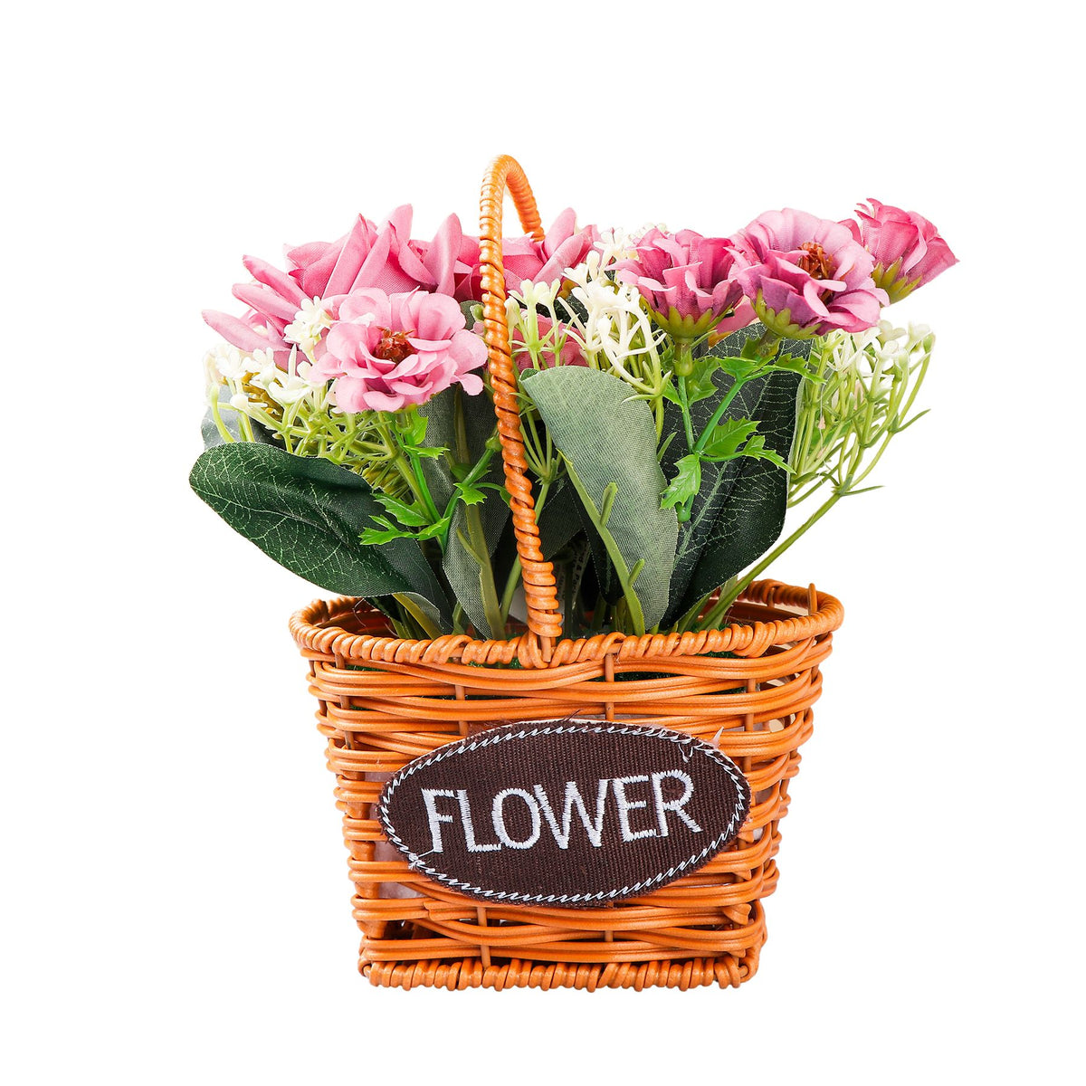 Violet Rose Artificial Flower Basket