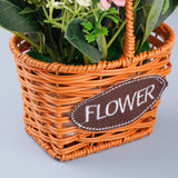 Violet Rose Artificial Flower Basket