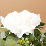 White Rose Artificial Flower Pot