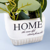 White Rose Artificial Flower Pot
