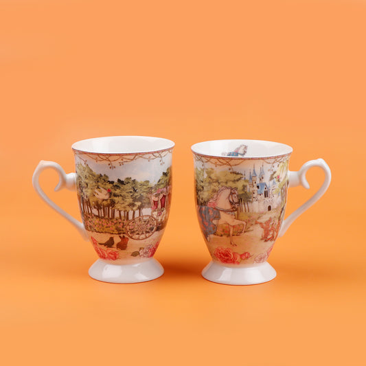 European Theme Vintage Twin Mug Set