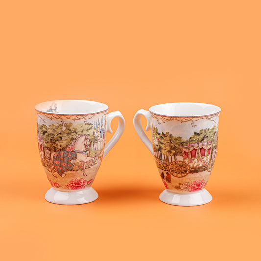 European Theme Vintage Twin Mug Set