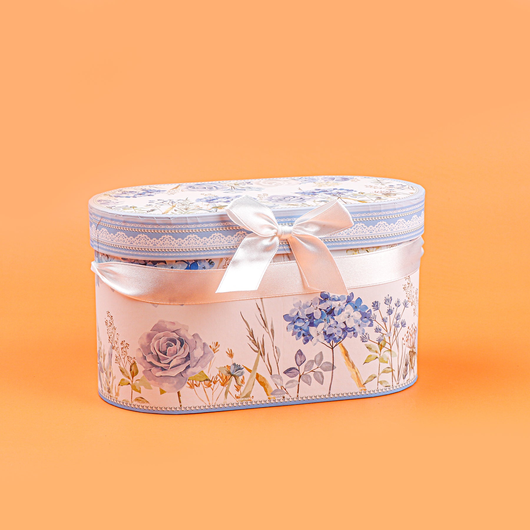Blue Petals Vintage Twin Mug Set