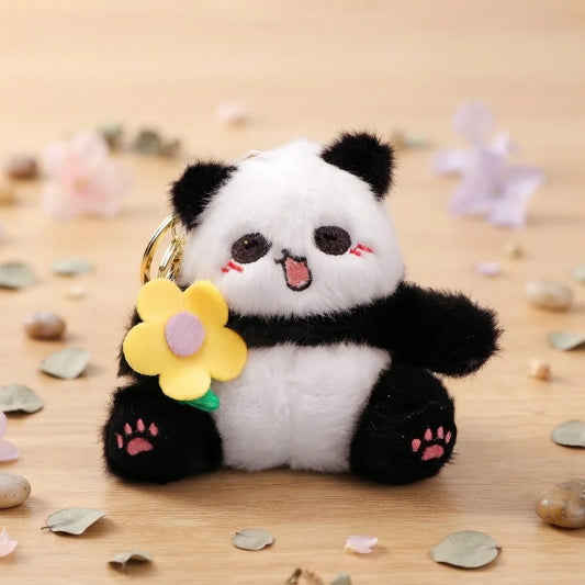 Baby Panda Flower Pulshie Keychain