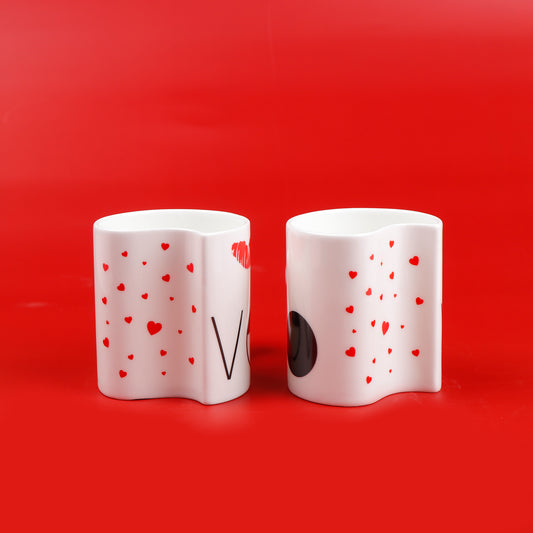Love Quoted Heart Twin Mug Set