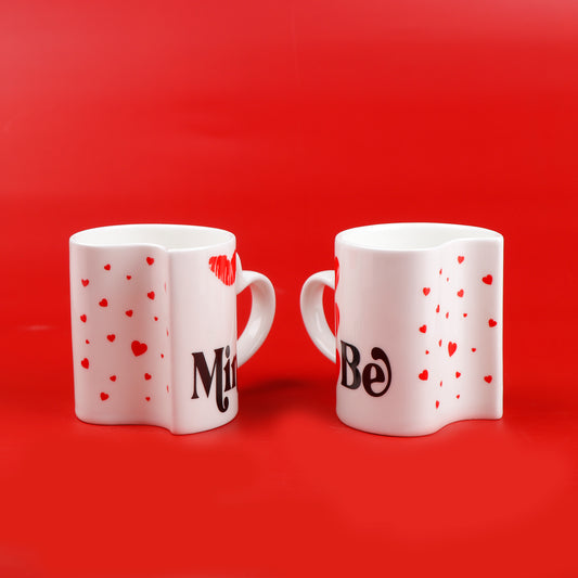 Be Mine Quoted Heart Twin Mug Set