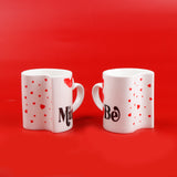 Be Mine Quoted Heart Twin Mug Set