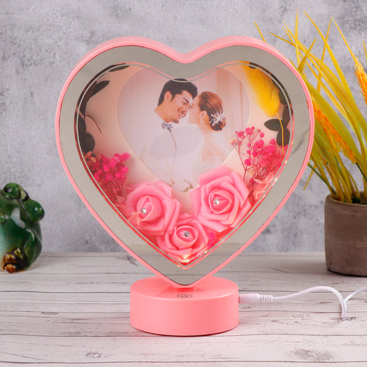 Blooming Love White LED Photo Frame
