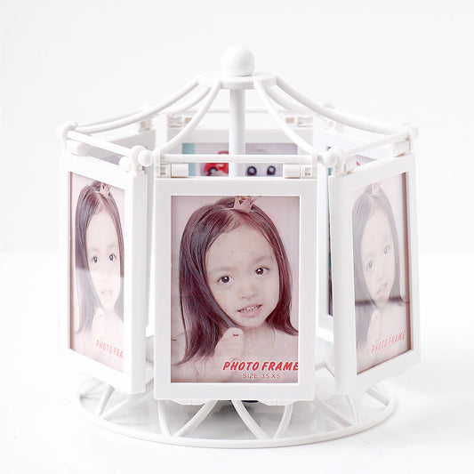 White Gazebo Wind-Up Auto-Rotating