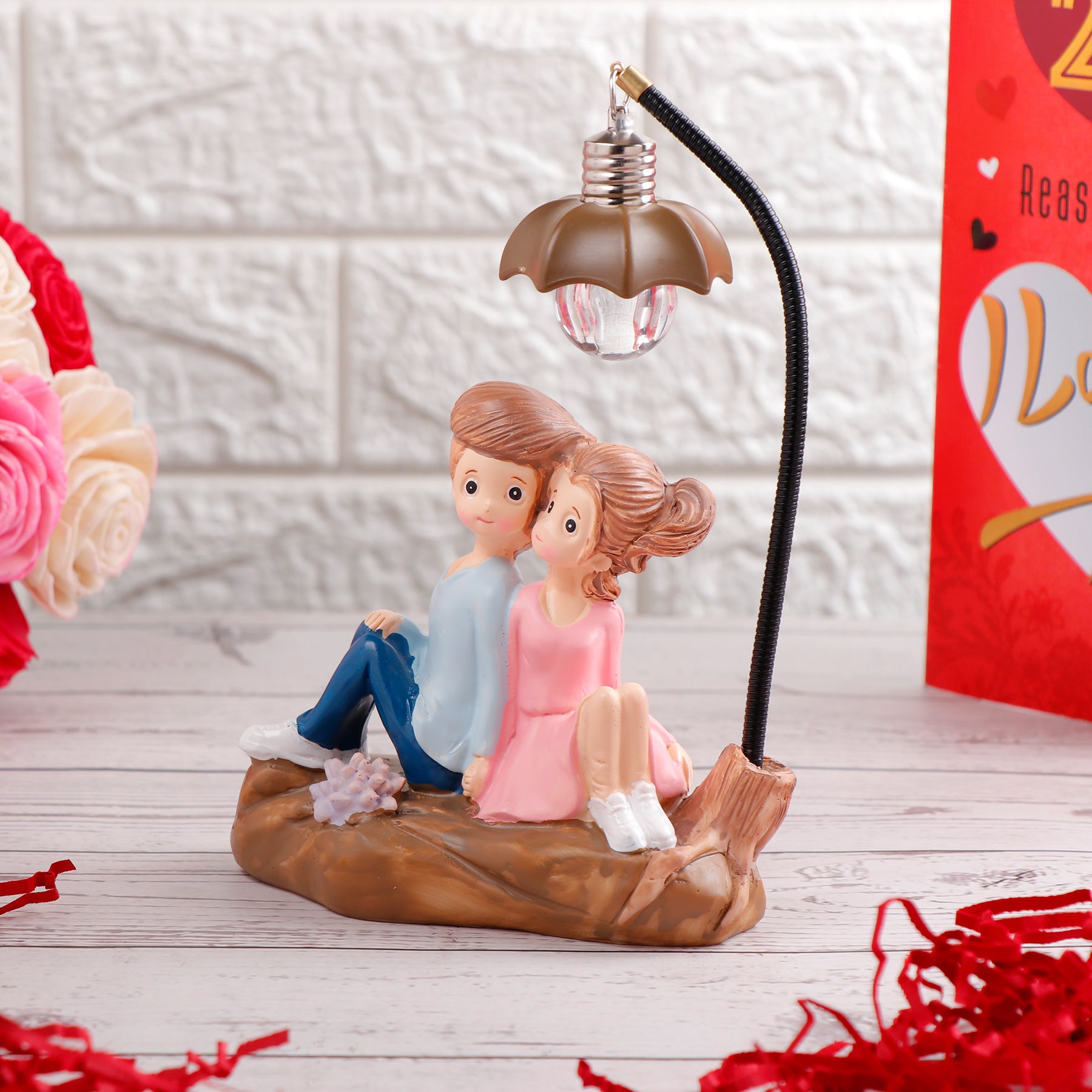 Couple Romantic Illuminating Showpiece