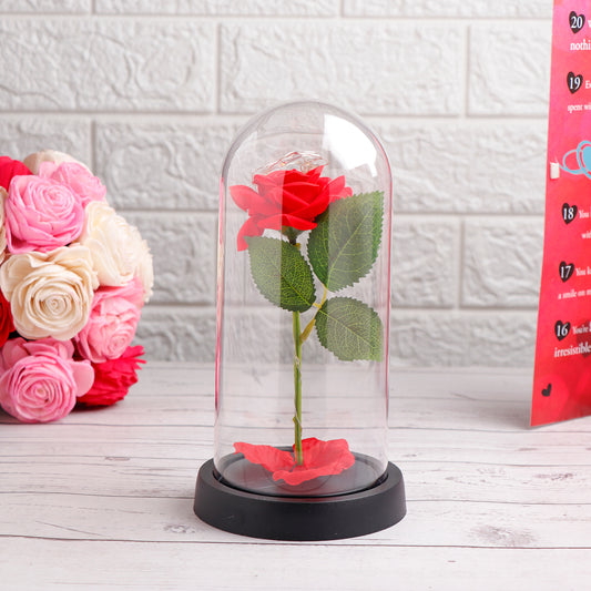 Rose Petals Jar of Love Showpiece
