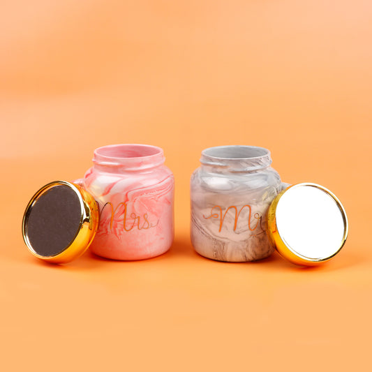 Mr. and Mrs. Ceramic Couple Tumbler Set