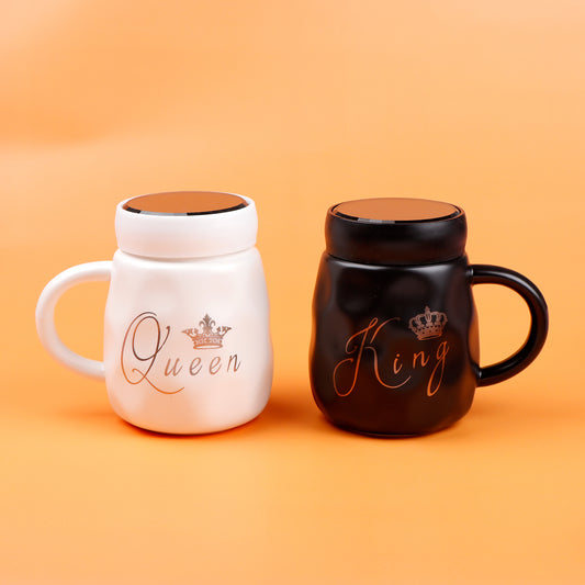 King &amp; QueenCeramic Couple Tumbler Set