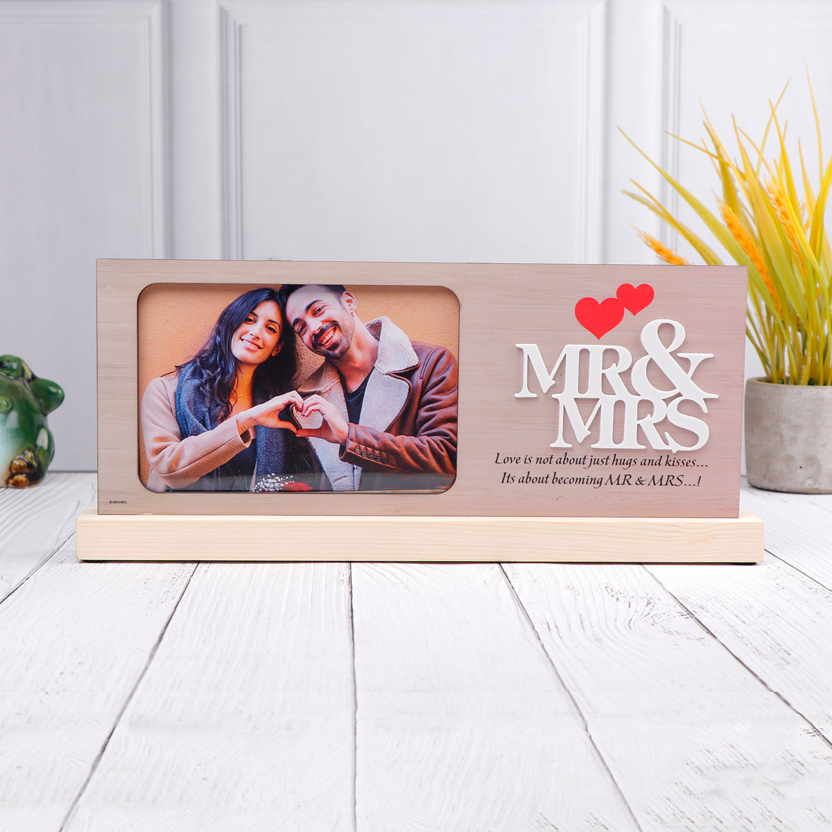 Mr. &amp; Mrs. Quoted Romantic Photo Frame
