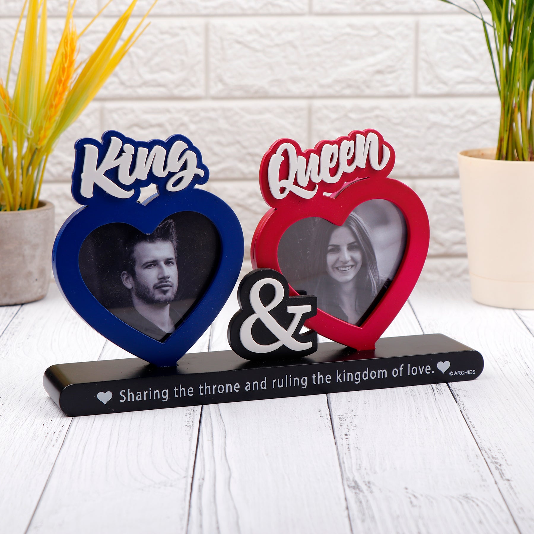 King & Queen Quoted Romantic Photo Frame