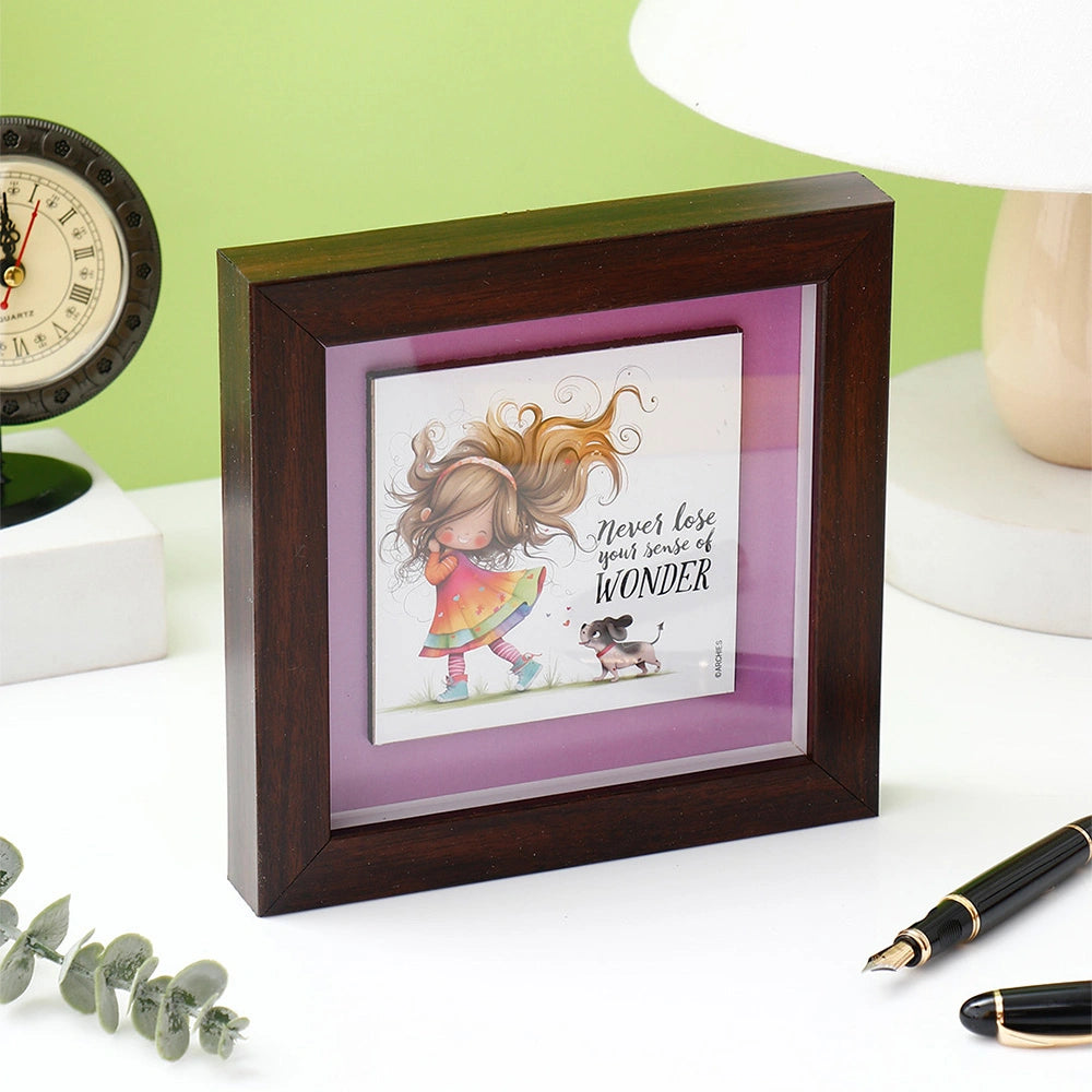 Never Lose Your Sense of Wonder' Quote Frame