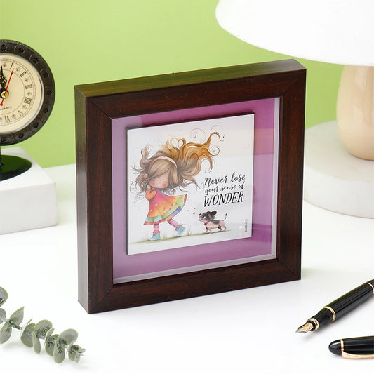 Never Lose Your Sense of Wonder' Quote Frame