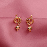 Golden Snake Earring Pendant Set