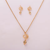 Golden Snake Earring Pendant Set