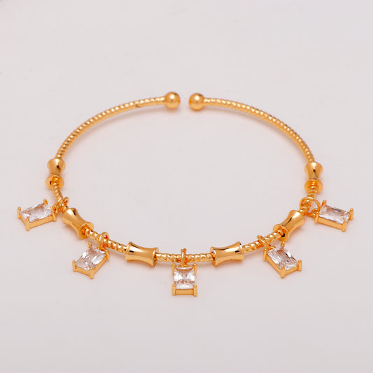Minimalistic Golden Stone Bracelet