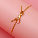 Knotted Ribbon Golden Bracelet