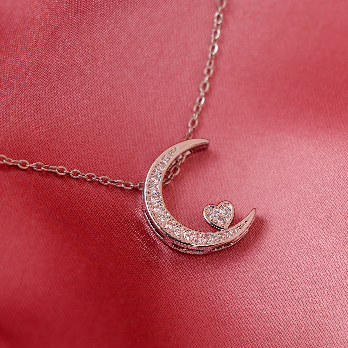 Crescent Love Silver Pendant