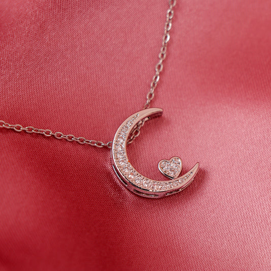 Crescent Love Silver Pendant