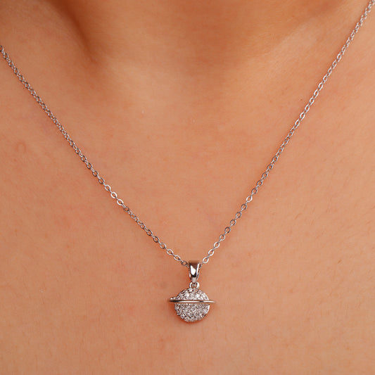 Saturn Ring Silver Pendant