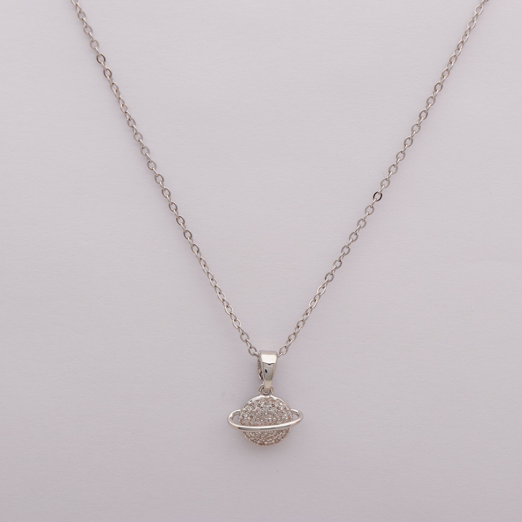 Saturn Ring Silver Pendant
