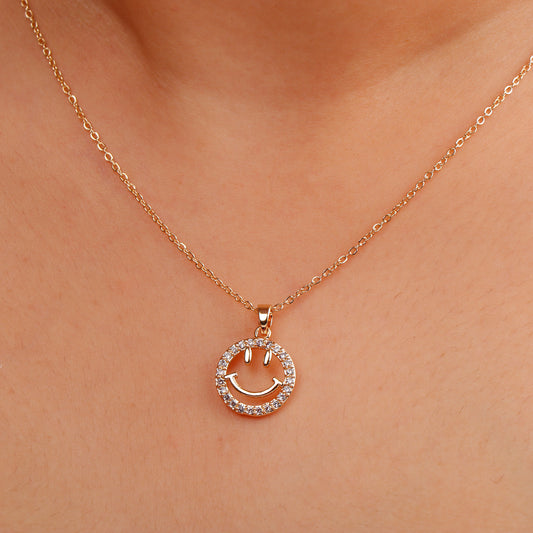 Smiling Stone Golden Pendant