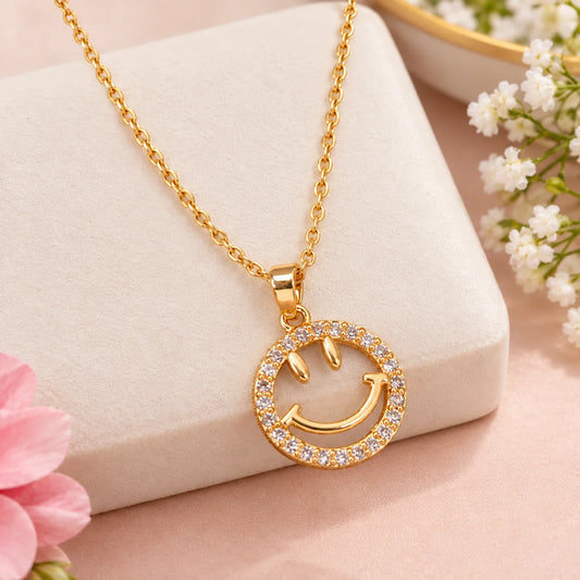 Smiling Stone Golden Pendant