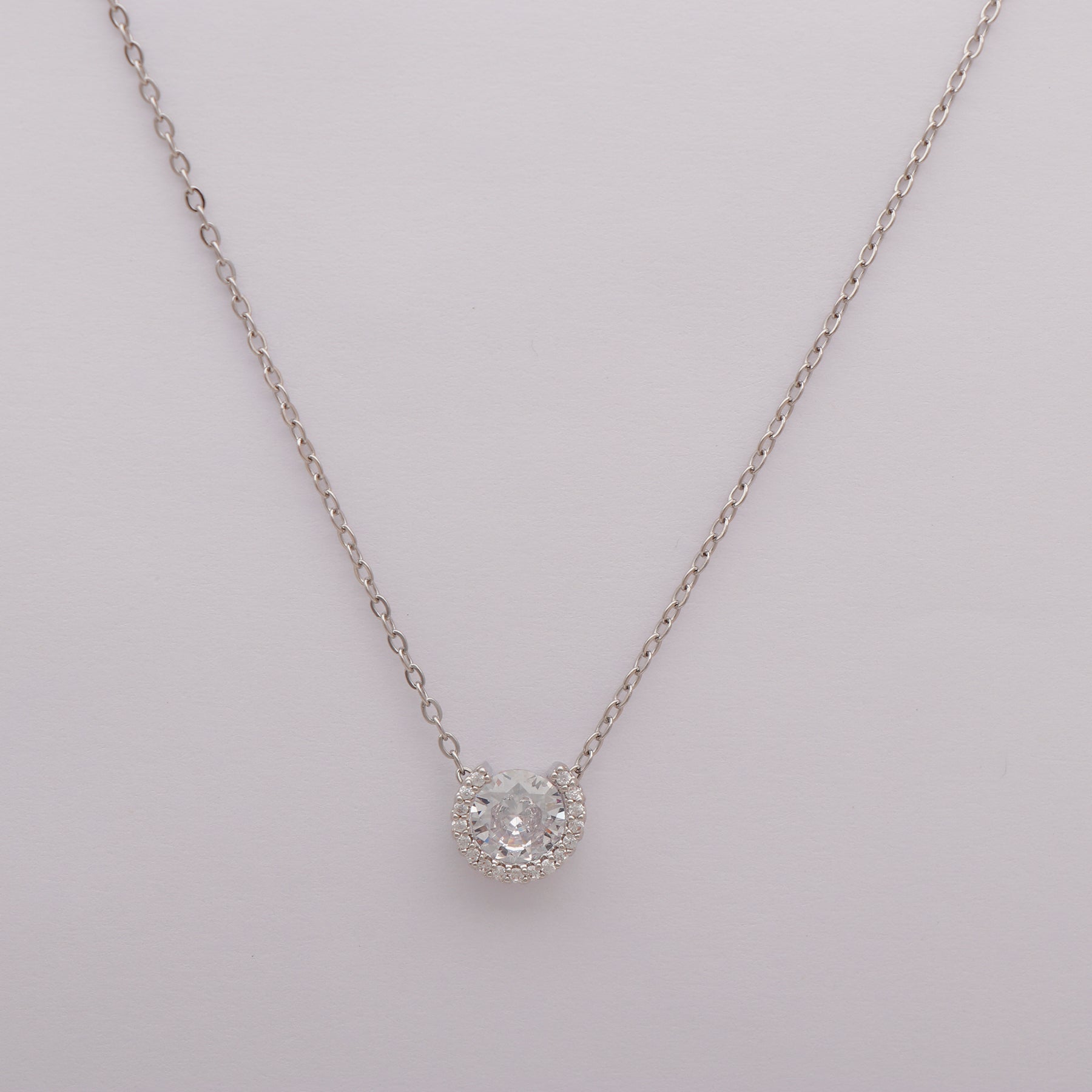 Silver Stone Drop Pendant