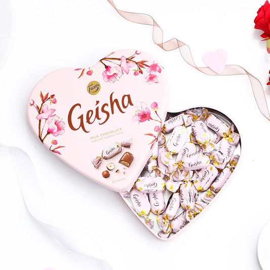 Flowers For My Beautiful Mom Mother's Day Greeting Card and Geisha Milk Chocolate