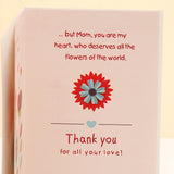 Flowers For My Beautiful Mom Mother's Day Greeting Card and Geisha Milk Chocolate