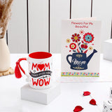 Mother's Day Card & "Mom Is Wow" Mug Combo
