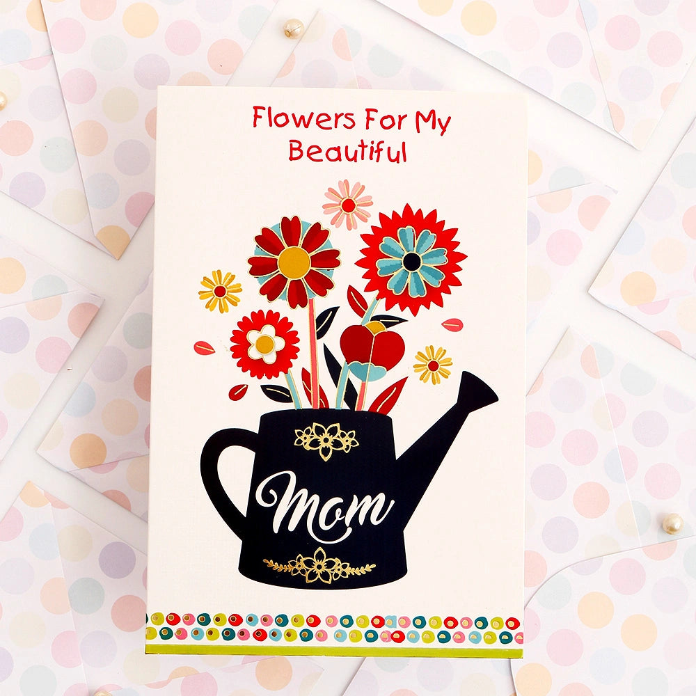 Flowers For My Beautiful Mom Mother's Day Greeting Card
