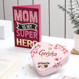 Mom Is My Superhero Mother's Day Greeting Card and Geisha Milk Chocolate