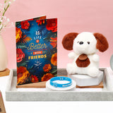 Archies Friendship Day Greeting Card, Soft Toy Keychain & Bracelet Set