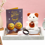 Archies 'Friend Wherever You Are' Greeting Card, Soft Toy Keychain & Bracelet Set