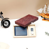 Archies Navy Blue Wallet Set With Scent Of The Ocean