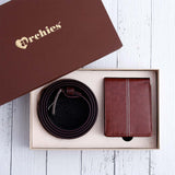 Regal Brown Wallet And Belt Gift Set