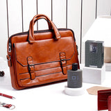 Brown Leather Laptop Bag With Archies 01 Men Perfume